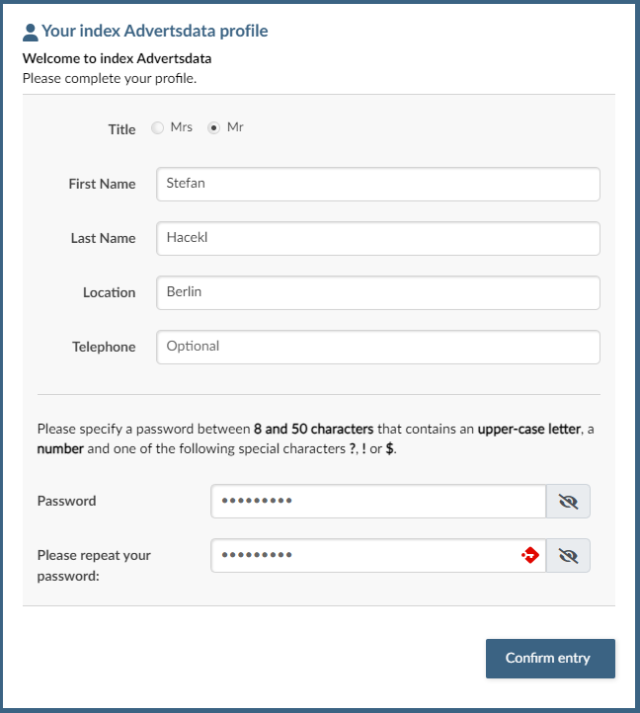 Mailing Welcome to index Advertsdata