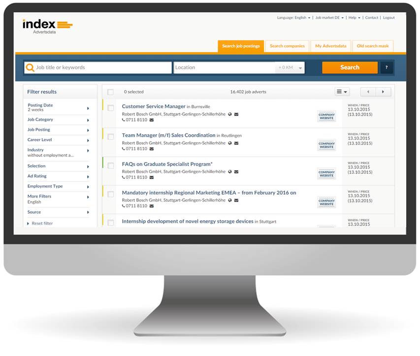 Demoaccount Test account advertsdata